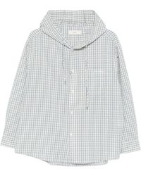 DUNST - Checked Hooded Shirt - Lyst