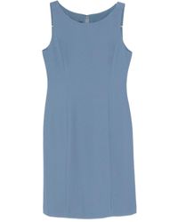 Emporio Armani - Blaues Ärmelloses Rundhalskleid - Lyst