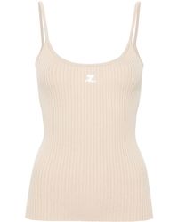 Courreges - Haut Reedition En Maille Nervurée - Lyst