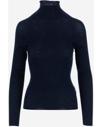 Aspesi - Ribbed Wool Sweater - Lyst