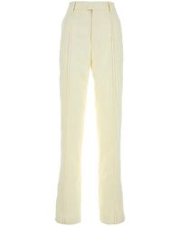 Bottega Veneta - Cream Linen Pant - Lyst