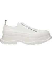 McQueen - White Canvas Tread Slick Sneakers - Lyst