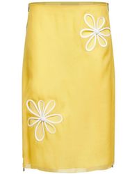 Fendi - Silk Midi Skirt - Lyst