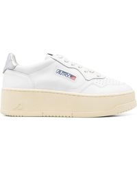 Autry - Weiße Sneakers Mit Stilvollem Perforiertem Detail - Lyst