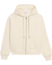 Ami Paris - Logo-Embroidered Zip-Up Hoodie - Lyst