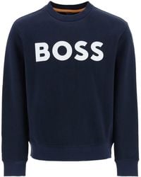 BOSS - Crew Neck Sweatshirt mit Logo -Druck - Lyst