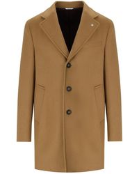 Manuel Ritz - Camel Single Breasted Coat - Lyst