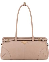Prada - Pink Nabuk Bonnie Shoulder Bag - Lyst