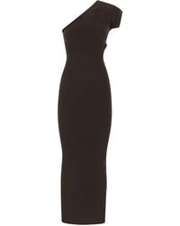 Max Mara - Arda1234 geripptes Viskose -Kleid - Lyst