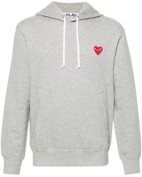 COMME DES GARÇONS PLAY - Comme des garcons logo capucha de algodón - Lyst