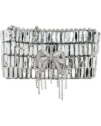 Self-Portrait - Mini Clutch Bag With Bow Embellishment - Lyst