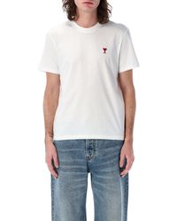 Ami Paris - T-shirts En Polo's Wit - Lyst