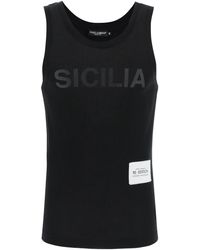 Dolce & Gabbana - Sicilia print re edition tanque camiseta sin mangas - Lyst