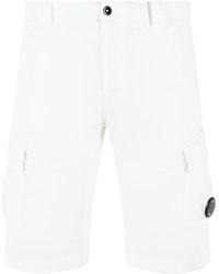 C.P. Company - Cp Company Witte Katoenen Shorts - Lyst