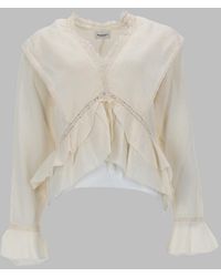 Isabel Marant - Mini Cotton-Linen Blend Top For - Lyst