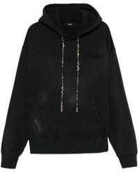 Amiri - Hoodie With Embroidery And Drawstring - Lyst