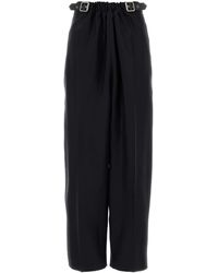 Loewe - Wool Blend Wide-Leg Pant - Lyst