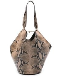 KHAITE - Lotus Small Leather Bucket Bag - Lyst