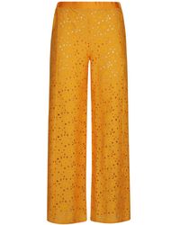 Feel me fab - Tartana Wide Leg Trousers - Lyst