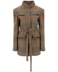 Stella McCartney - Manteau en tweed à simple boutonnage - Lyst