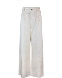 Liu Jo - Jeans Ampio Con Strass - Lyst