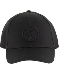 Stone Island - Cap With Embroidered Compass Logo - Lyst