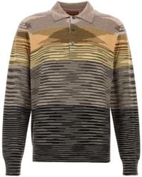 Missoni - Embroidered Wool Polo Shirt - Lyst