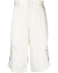 Bluemarble - Geborduurde Bloemen Shorts - Lyst