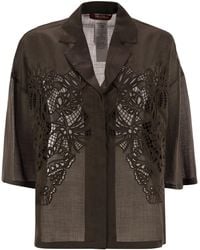 Max Mara - Legno Boxy Shirt en Ramie Canvas - Lyst