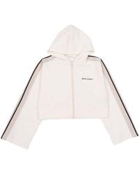 Palm Angels - Track Cropped Zip Hoodie Girl - Lyst