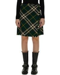 Burberry - Mini jupe - Lyst