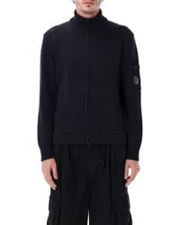 C.P. Company - Compact Cotton Zip Cardigan Sweater - Lyst