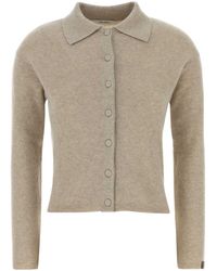 Max Mara - Sand Cashmere Cardigan - Lyst