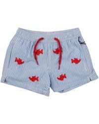 MC2 Saint Barth - Jean Embroidery Seersucker Fish Stripes S 31 - Lyst