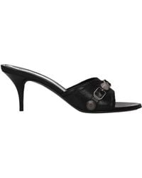Balenciaga - Cagole Sandals Leather - Lyst