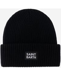MC2 Saint Barth - Wool Blend Mütze mit Logo - Lyst