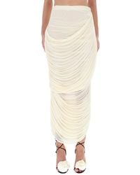 Magda Butrym - Draped Midi Skirt With Silhouette - Lyst