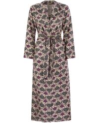 Max Mara - Albert gedruckt Seiden Kaftan Kleid - Lyst