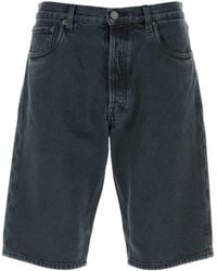 Prada - Dark Denim Bermuda Shorts - Lyst