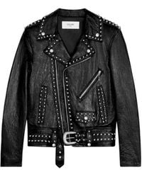 Celine - Studded Leather Jacket - Lyst