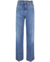 Liu Jo - Jeans Flare A Vita Alta Blu - Lyst