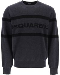 DSquared² - Jacquard Logo Lettering Sweater - Lyst