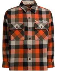 Human Made - Wool Overshirt Jacket Jackets And Coats Orange - Lyst