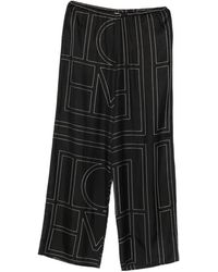 TOTEME - Monogram Silk Pajama Trousers - Lyst