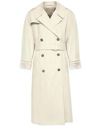 MM6 by Maison Margiela - Cotton Twill Trench Coat - Lyst