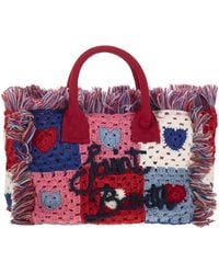 Mc2 Saint Barth - Colette Bold de crochet con parche de flores de crochet - Lyst