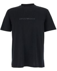 Emporio Armani - Camiseta de algodón con logotipo de - Lyst
