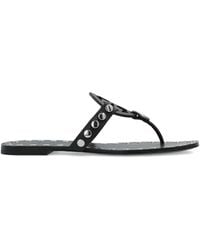 Tory Burch - Schwarze Studded Miller Flache Sandalen - Lyst