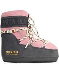 Moonboot - 'Icon Low' Suede Boots - Lyst