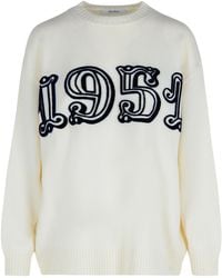 Max Mara - Off Wool And Cashmere 'Fido' Sweater - Lyst